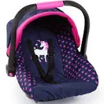 Bayer Baby Doll Deluxe Car Seat with Canopy, Blue/Pink