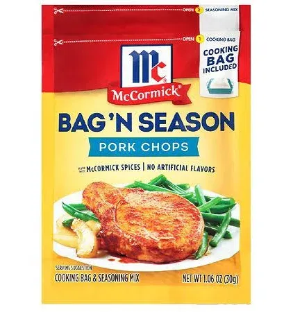 McCormick Pork Chops Bag 'N Season Herbs and Spices Mix, 1.06 OZ