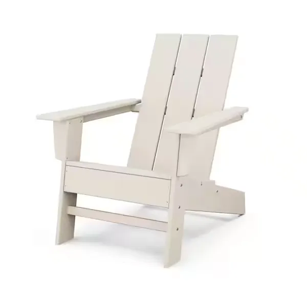 POLYWOOD Grant Park Sand HDPE Plastic Modern Adirondack Outdoor Chair AD220SA