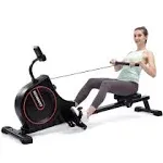 ECHANFIT Magnetic Rower Rowing Machine for Home Use Foldable w/16 Level of Quiet Magnetic Resistance