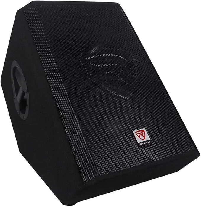 New Rockville RSM12P 12" 1000 Watt 2-Way Passive Stage Floor Monitor Speaker, black