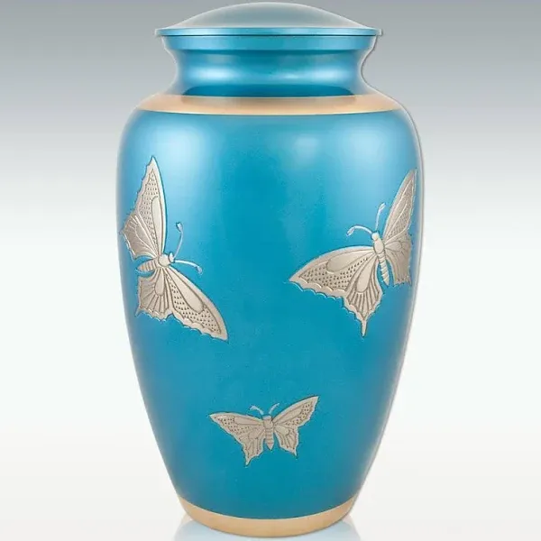 Malaika Memorials Blue Butterfly Urn