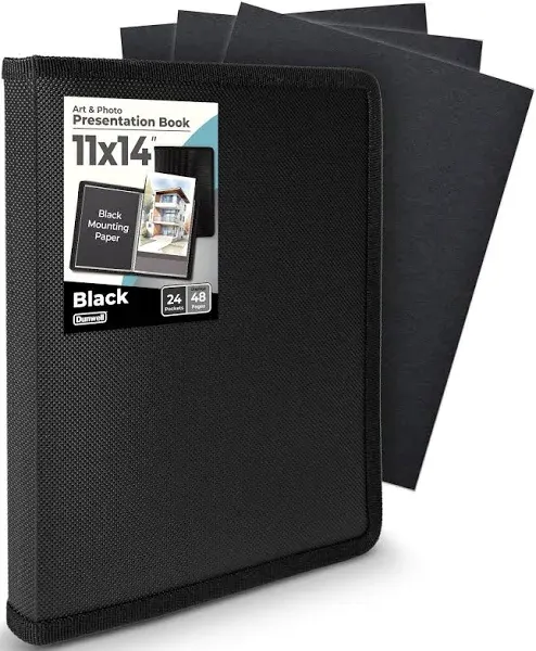 Dunwell Art Portfolio Album Folder (Black) - 11x17  Assorted Sizes , Colors 