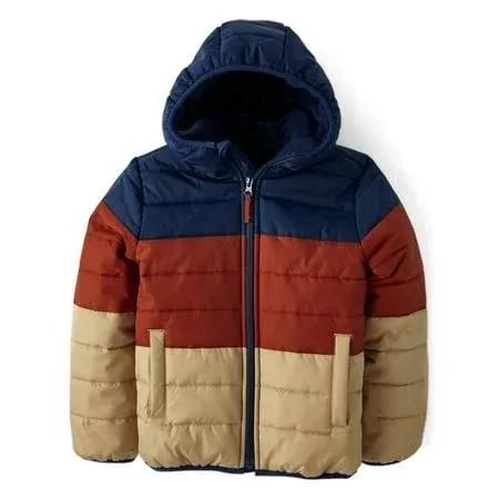 The Children's Place Boys' Medium Weight Puffer Jacket, Wind, Water-Resistant