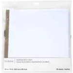 20 Sheets 12" x 12" White Scrapbook Refill Pages by Recollections - Memory Book Page Refills - 1 Pack