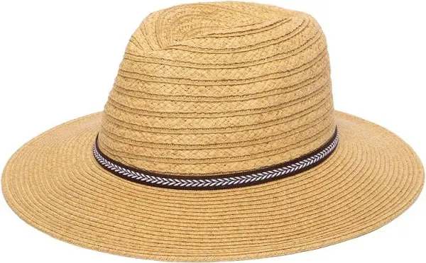 San Diego Hat Co. Men's Ultrabriad Panama Sun Hat with Jacquard Trim