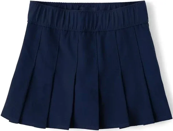 Girls Uniform Quick Dry Pleated Skort - Blue