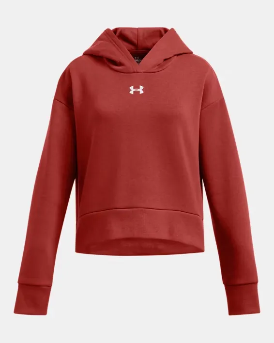 Girls' UA Rival Fleece Crop Hoodie