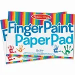 Melissa & Doug Finger Paint Paper Pad 12 x 18 Inches - 50 Sheets, 2-Pack