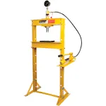 Performance Tool W41062 12 Ton Hydraulic Shop Press with Adjustable Height, Remote Cylinder, and Pressure Gauge for Heavy-Duty Tasks