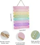 Baihui Room Decor Aesthetic for Teen Girls Rainbow Inspirational Wall Art for Kids Bedroom Decorations Cute Kawaii Room Decor Pink Baby Little