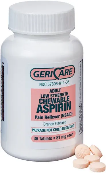 Aspirin Chewable Tablets 81mg 36ct