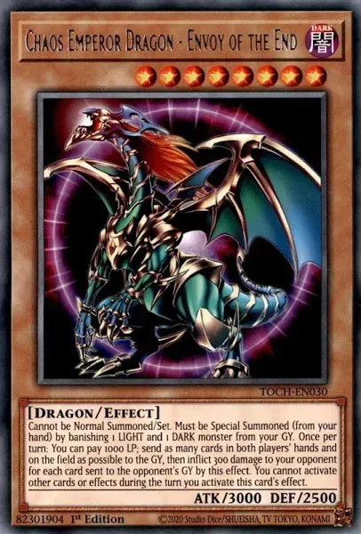 YuGiOh Toon Chaos Rare Chaos Emperor Dragon