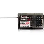 Radiolink R6FG 6 Channels 2.4GHz RC Receiver with Gyro, Surface Long Range Control RX for Vehicle Drifting/Crawler/Truck/Boat Works with Radio Controller RC4GS V3/RC6GS V3/RC4GS V2/RC6GS V2/T8FB/T8S