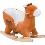 Qaba Plush Kids Sturdy Ride On Rocking Horse with Song