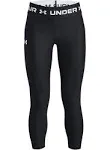 Under Armour Girls' Black/White Ankle Crop Leggings