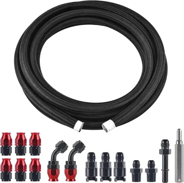 EVIL ENERGY 6AN 3/8" PTFE LS Swap EFI Fuel Line Fitting Kit E85