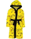 Pokemon Dressing Gown Boys Girls Pikachu Kids Pocket Bathrobe