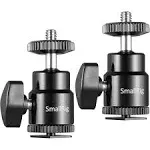 NEEWER Mini Ball Head with Cold Shoe & 1/4” Screw, 2 Pack, 360° Swivel 90° Tilt Ballhead Camera Mount Hot Shoe Adapter for Camera, Camcorder, Smartphone, LED Video Light, Microphone, Ring Light, ST17