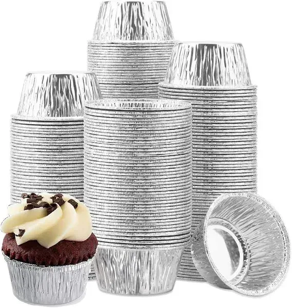 qicfrk aluminum Foil Baking Cups aluminum Cups disposable aluminum Foil ramekins