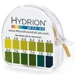 Ph. Test Tape Dispenser Hydrion Papers Strips Made for Saliva Or Urine Testing-Range Is in 2 Intervals & From 5.5 To 8.0, Check Body for Alkaline or Acid Environment, Approx. 100 Tests