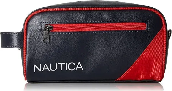 Nautica Men's Top Zip Travel Kit Toiletry Bag Organizer