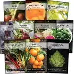 Sow Right Seeds - Exotic Vegetable Seed Collection for Planting - Colorful Non-GMO Heirloom Beets, Broccoli, Carrots, Cucumber, Pepper, Basi