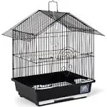 Parakeet Manor Bird Cage with Handle for Home or Travel Black