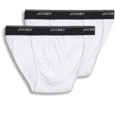 Jockey Men's Underwear Elance String Bikini - 2 Pack White XL