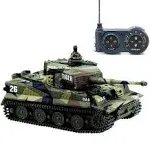 1:72 Radio Remote Control Mini Rc German Tiger I Panzer Tank with Sound Toy Gift