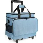 Sewing Machine Case with Wheels Rolling Sewing Machine Tote for Carrying Fits...