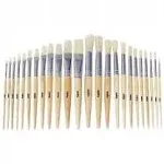 Paint Brush Set Acrylic Oil Artist Watercolor 24 Piece Painting Brushes