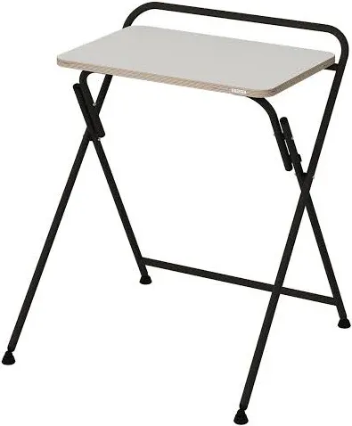 SOFSYS Modern Folding Desk for Small Space, Computer Gaming, Writing, Student and Home Office Organization, Industrial Metal Fra