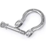 3/8" Marine Grade Bow Shackles, Stainless Steel 316, 2 Pcs