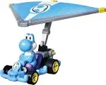 NEW Hot Wheels 1:64 Mario Kart - Light Blue Yoshi n Pipe Frame with Super Glider