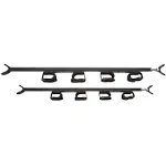 Great Day Quick-Draw Overhead Gun Rack - Intended For Jeep Wrangler With Roll Bar Width of 42-48in - Black Powder-Coated Finish - 2 Gun Model, QD857-OGR-JEEP