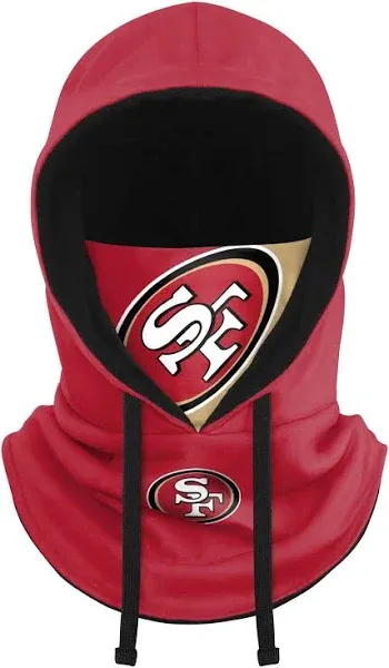 FOCO NFL Logo Team Color Drawstring Winter Cap Hooded Gaiter Balaclava Face Cover