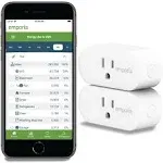 EMPORIA Smart Plug with Energy Monitoring | 15A Max / 10A Continuous | WiFi Smart Outlet | Mobile App | Alexa | Google | ETL Certified (Package of 4), EMSO1-4