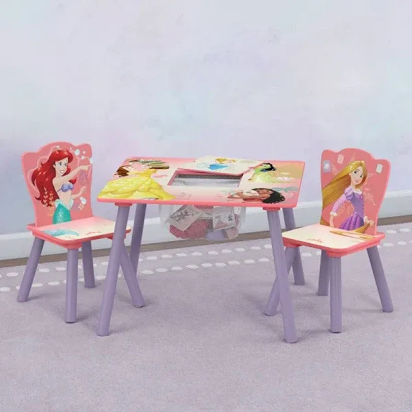 Disney Licensed Children's Table and Chairs Set, Pink, Composite