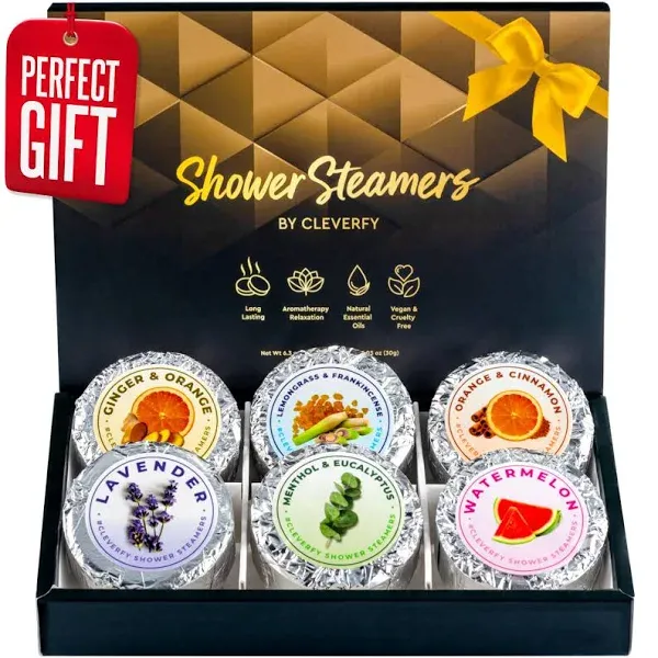 Aromatherapy Shower Steamers for Men Pack of 6 Shower Bombs with Essential Oils