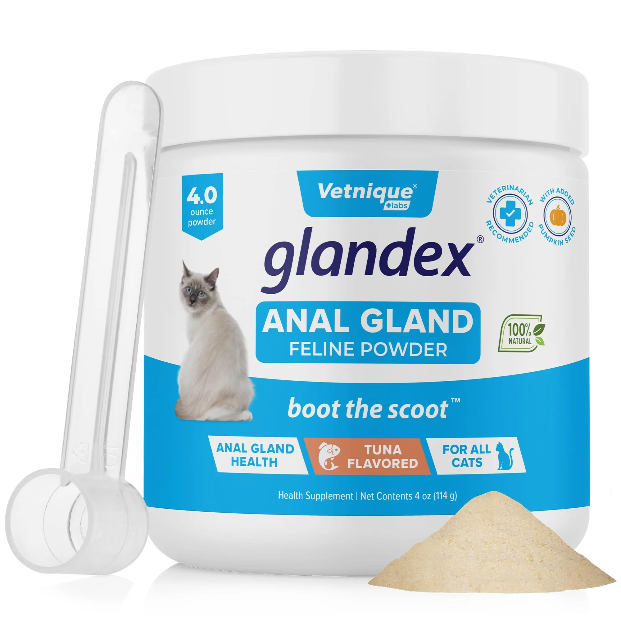 Glandex Anal Gland Fiber and Digestive Supplement for Cats - 4 oz Exp 11/2024