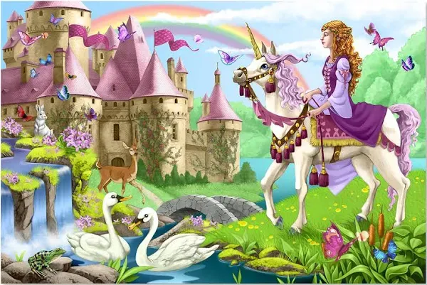 Melissa and Doug 48 Piece Floor Puzzle Fairy Tale Castle, 3 x 2 Feet, New