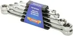 5 Piece Torx Box Wrench Set Sizes E6 through E24 - VIM WTC624 with Storage Rail