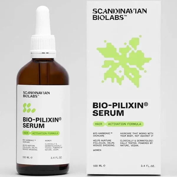 Bio-Pilixin Activation Serum 100ml with Clinically Tested Results in 150 days - Scandinavian Biolabs Hair Loss Reducing Serum for Women Sulphate Free - No Silicones No Parabens