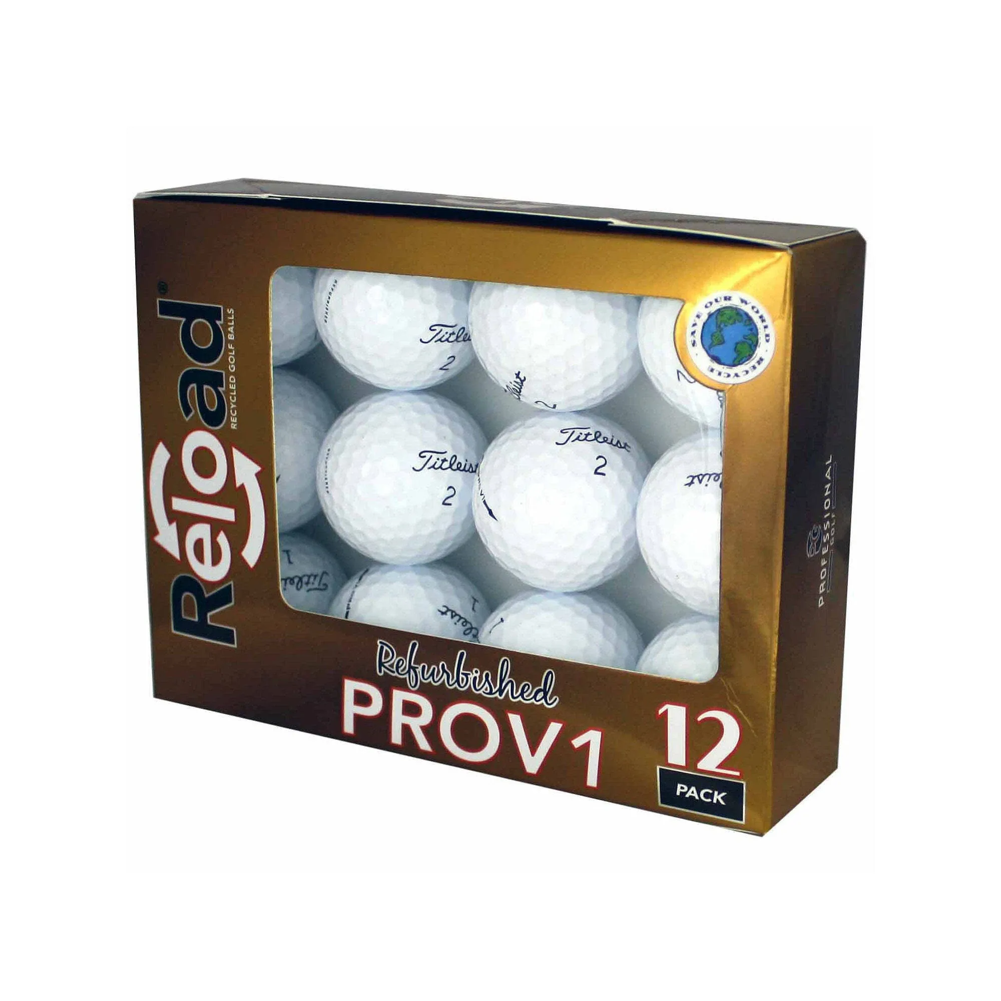 Reload Titleist Pro V1 Pro V1X Marker Free Refurbished Grade A 12 x Golf Balls