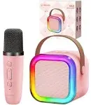 Kinglucky Top Mini Karaoke Machine for Kids Adults, Christmas Birthday Gifts for Girls 3 12+ Toy, Portable Bluetooth SPE