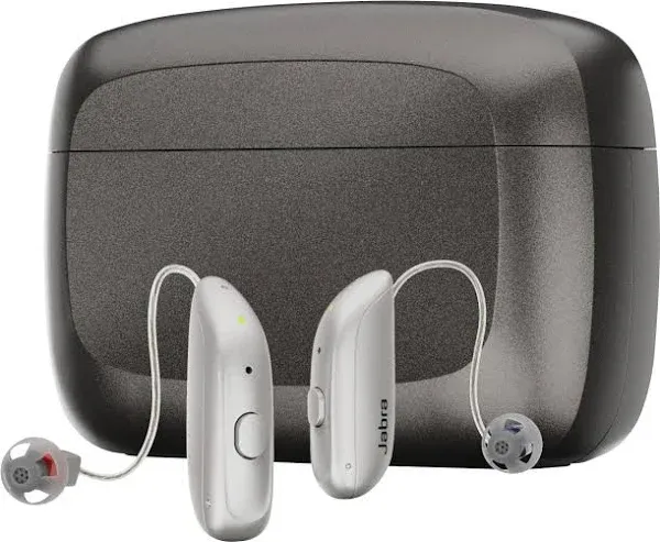 Jabra Enhance Select 300 OTC Hearing Aids, Audiology Team Care Included, Bluetooth Streaming for Calls, Music, Media for iOS & Android, Nearly Invisible & Comfortable, Noise Reduction - Gold