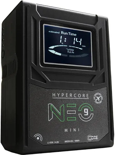 Core SWX Hypercore NEO 9 Mini 98Wh Lithium-Ion Battery, Gold Mount (2-Pack) Bundle with Core SWX GPM-X2A Mini Dual Travel Battery Charger (Gold Mount)