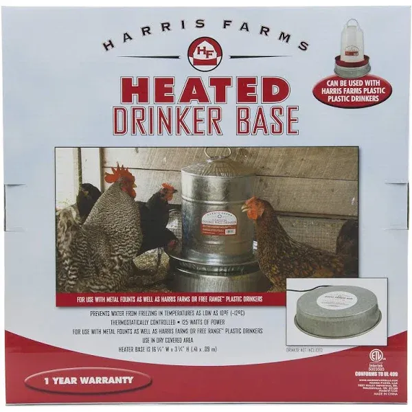 Manna Pro  | Chicken Waterer Heated Base | Harris Farms Heated Poultry Base a