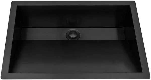 Ruvati RVH6140 Cresta 20&#034; Rectangular Stainless Steel Undermount - Black